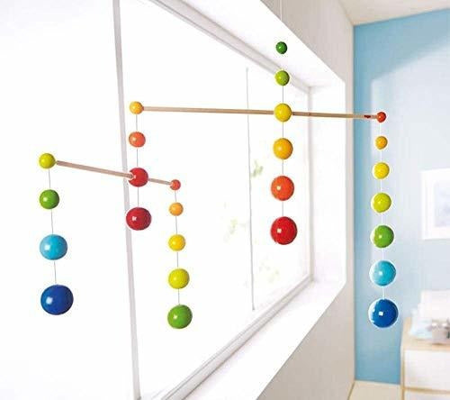 Haba Nursery Room Wooden Mobile Rainbow Balls 2