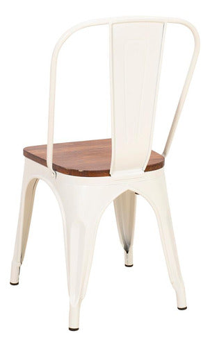 Silla Blanco Metal Estilo Tolix 1