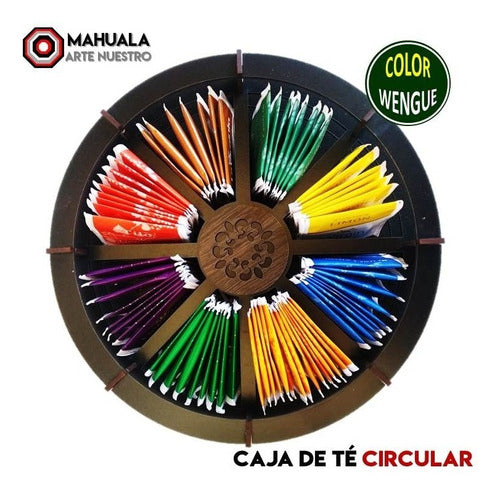 Mahuala Arte Nuestro Circular Tea Box with 8 Compartments 7