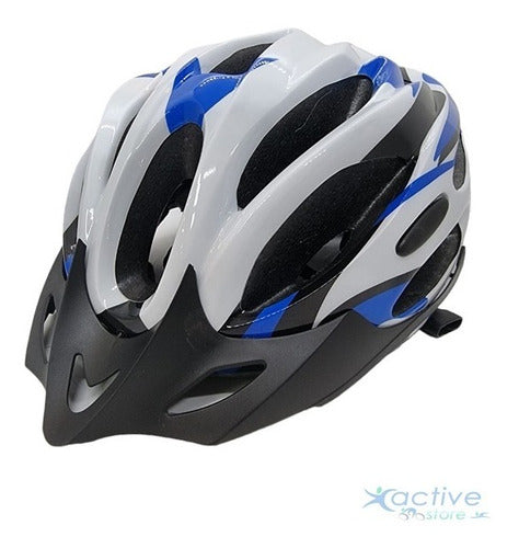 Adults Bike MTB Protection Helmet Shiny with Visor 1