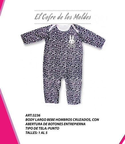 Molde Digital Body Largo Bebe Hombros Cruzados Talles 1 Al 5 1