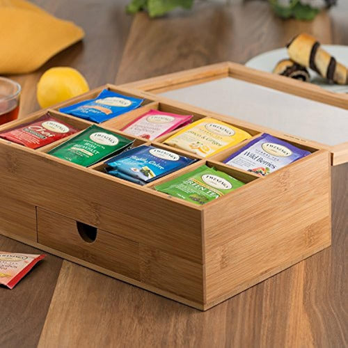 Organizador De Caja De Bambú De Bambú Natural Con Cajón Pequ 2