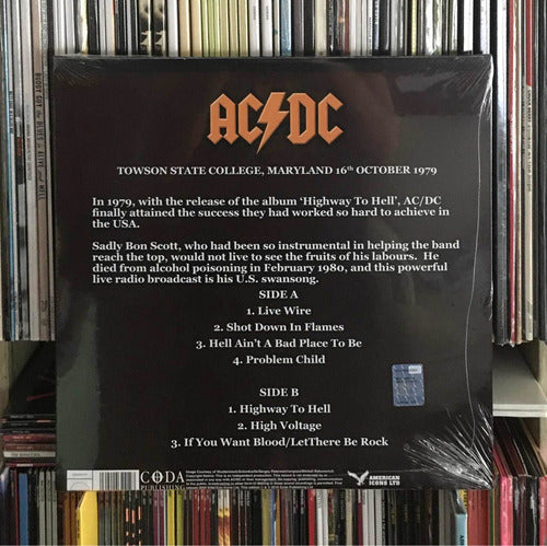 Vinilo Ac/dc And There Was Guitar In Concert 1979 Eu Import 2