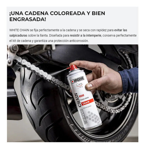 Lubricante Aceite Cadena Moto White Chain 250ml Ipone 1