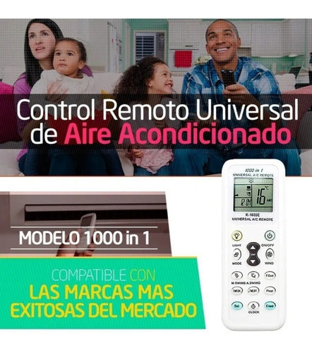 1000 en 1 Universal Air Conditioner Remote Control for All Brands 2