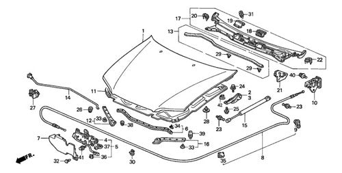 Sello De Capot Derecho Original Honda Accord 2001-2002 0