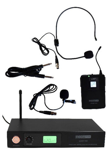 Moon Wireless Microphone Headset/Lapel UHF with Variable Frequency 2