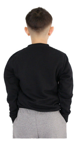 Rustic Round Neck Black Children's Sweater by Jj Sports 1