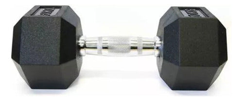 Mancuerna Hexagonales Hierro Recubierto Dumbbell 7kg 0