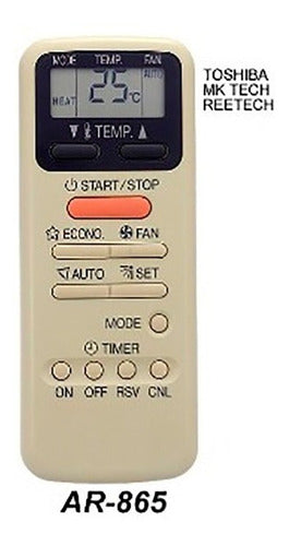 Controls Remote Air Conditioner Toshiba Mk Tech Reetech 1