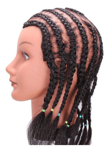 Lian 14-15" Yak Hair Cosmetology Mannequin Head 5