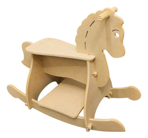 Amorfo Wooden Montessori Rocking Horse 0