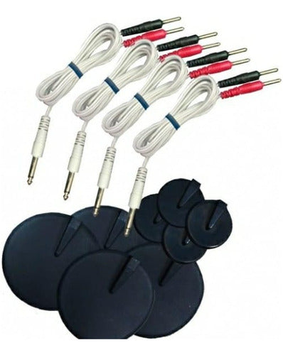 B Electrostimulator Cable and Electrode Kit - 4 Cables and 8 Electrodes 1