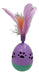 Interactive Cat Toy Spinning Top with Feathers 0