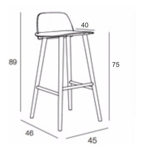 OFICOM Banqueta Nerd Acrílico Interior Exterior Negro Blanco 6