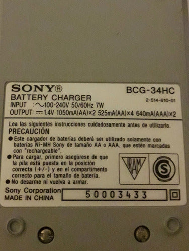 Cargador De Pilas Sony Bcg-34hc 4