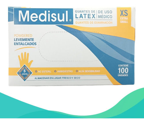 Medisul Disposable Latex Examination Gloves Box of 100 Units 1