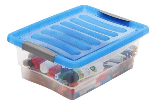 Prego Hogar Plastic Organizer X5 with Lid 10 Liters Transparent Box 4