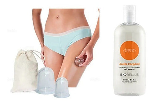 Silicone Body Cupping Kit + Body Massage Oil Cellulite Treatment 3