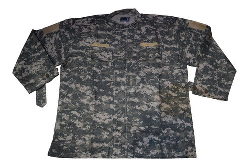 Tactical Jacket ACU Digital Rip Stop with Velcro Pockets 0