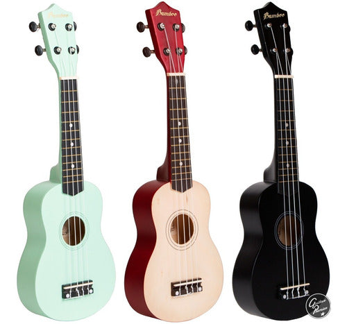 Premium Soprano Ukulele Pack Colors with Tuner, Case, and Pick 6