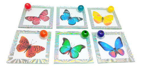 24 U Glass Butterfly Incense Holders 5x5 Bulk Souvenirs 2