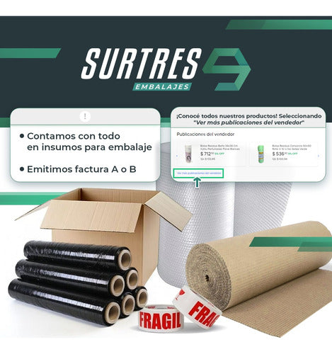 Surtres Rollo De Film Pvc 38x600 Mts Reales Alimenticio 7