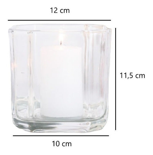 La Vidriera Regalos Fanal Vaso De Vidrio 12cm Velas Souvenirs Centro De Mesa 1