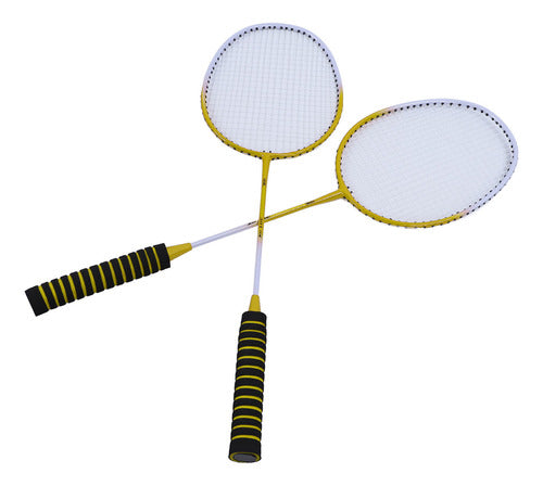 Conjunto De Raquetes De Badminton Amarelo Professional Alloy 0