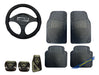 Goodyear 4-Piece Car Mat Cover Kit with Steering Wheel Cover and Sporty Pedals for Cruze 14