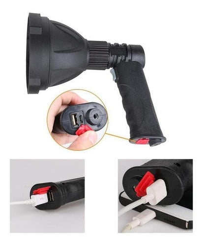 Genki Rechargeable USB LED Handheld Spotlight 4