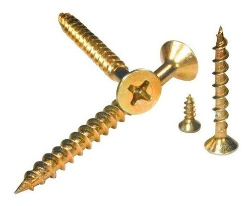 Tornillos Fix Para Madera 5 X 60 X 500 Unidades Dorado 5