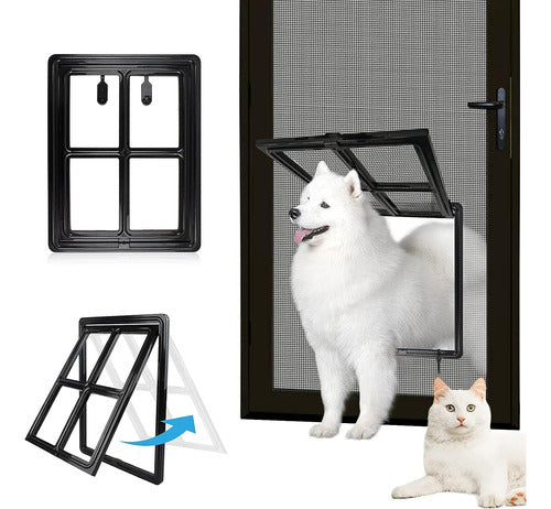 Puerta Para Mascotas De 30x40 Cm Perro Gato Cierre Magnético 0