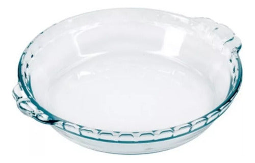 Marinex Round Garnishing Dish 18cm Glass Tartera Fuente Redonda Fileteada 0