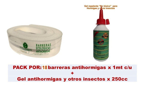 Antz Barriers = 18 units = 1m each + Repellent Gel X 250g 0