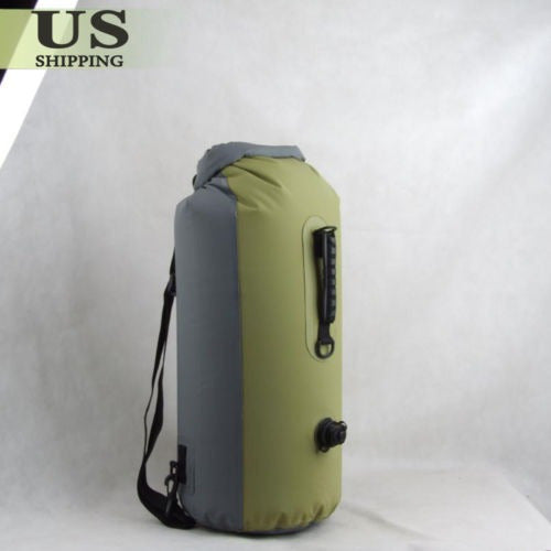 35L Waterproof Drift Dry Bag Canoe Floating Backpack - Green 1