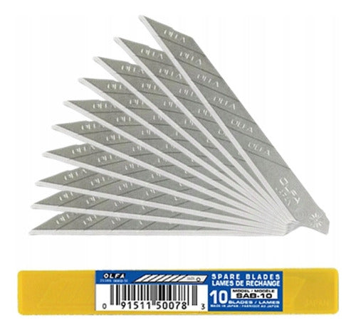 Pack of 100 Olfa SAB-10 30° 9mm Cutter Blade Replacements 0