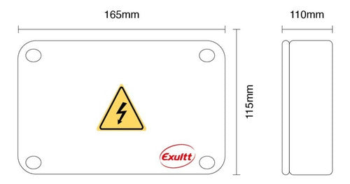 Exultt Waterproof PVC Junction Box CCTV 165x115x110mm Pack of 2 2