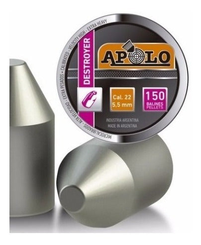 Apolo Chumbo Destroyer 5.5mm 18grs Chumbera Pcp .22 150unid 0