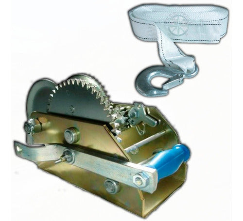 Roan Excellent Nautical Winch 1200 Kg + Reinforced Strap 7.5 Mt 0