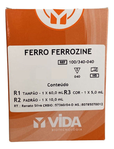 Reagente Ferro Ferrozine 60ml Para Laboratório 0