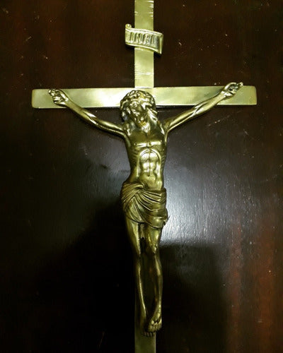 Antigo Crucifixo Bronze Maciço Jpgyn 0