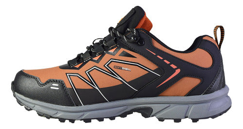 Nevados Tamet Softshell Trekking Shoes for Men - Orange/Black 1