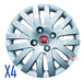 Set of 4 13-Inch Wheel Covers for Gol Corsa Clio Ka Palio Fiesta Auto 12