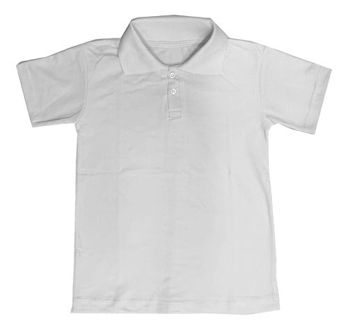 White Plain Collegiate Piqué Polo Shirt Pack of 3 Sizes S-XL 0