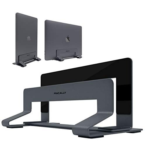 Macally Vertical Laptop Stand For Desk Space | Adjustable V 0