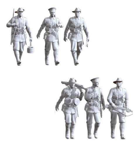 Australian Soldier WW1, Scale 1/16 (12cm), White 0