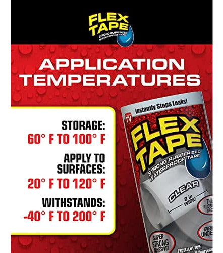 Flex Seal Products Cinta Flexible Max - Transparente 4 In X 25 Pies 1