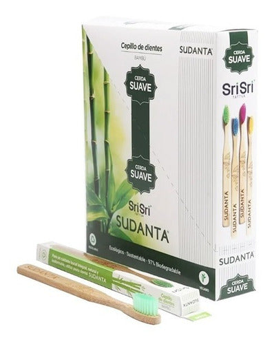 Sri Sri Biodegradable Bamboo Toothbrush, 3 Units 0