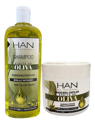 Han Shampoo+ Mascara Oliva Antifrizz 3